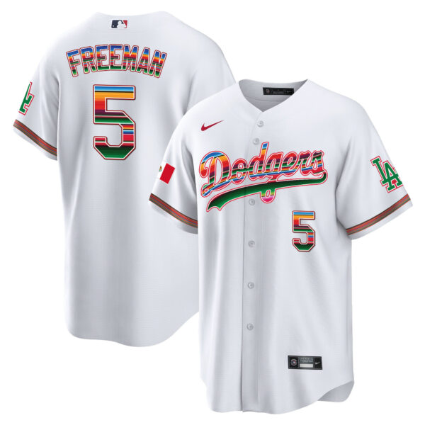 Men's Dodgers Mexico Cool Base Limited Jersey - All Stitched - Image 4