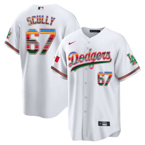 Men's Dodgers Mexico Cool Base Limited Jersey - All Stitched - Image 5