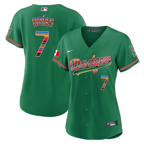 Women's Dodgers Mexico Baseball Limited Jersey - All Stitched - Image 29