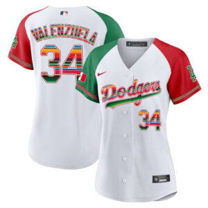 Women's Dodgers Mexico Alternate Baseball Jersey - All Stitched