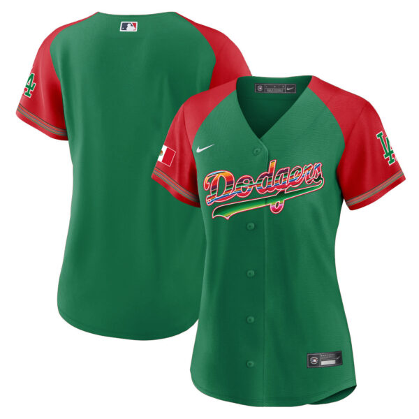 Women's Dodgers Mexico Alternate Baseball Jersey - All Stitched - Image 18