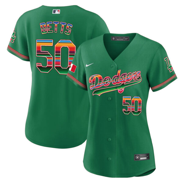 Women's Dodgers Mexico Baseball Limited Jersey - All Stitched - Image 26