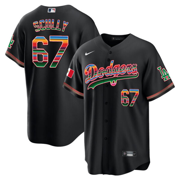 Youth's Dodgers Mexico Cool Base Limited Jersey - All Stitched - Image 16