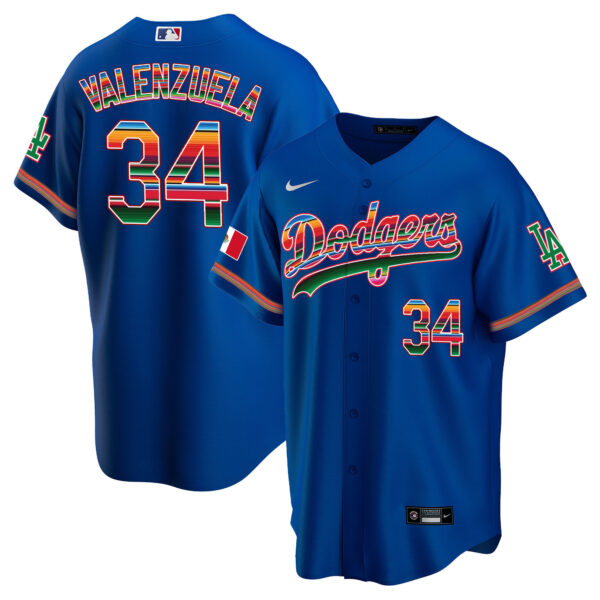 Youth's Dodgers Mexico Cool Base Limited Jersey - All Stitched - Image 7