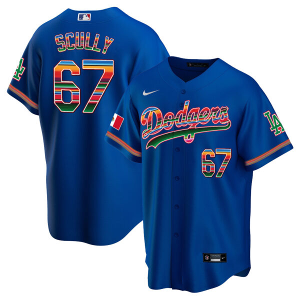 Youth's Dodgers Mexico Cool Base Limited Jersey - All Stitched - Image 10