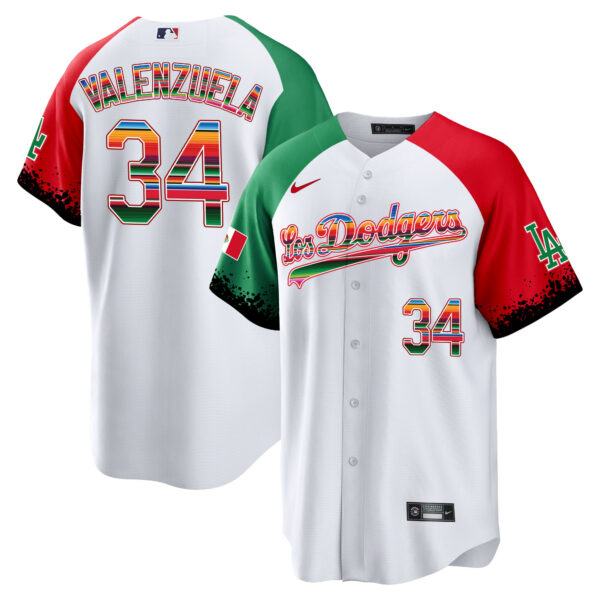 Men's Dodgers Mexico Cool Base City Connect Limited Jersey - All Stitched - Image 33