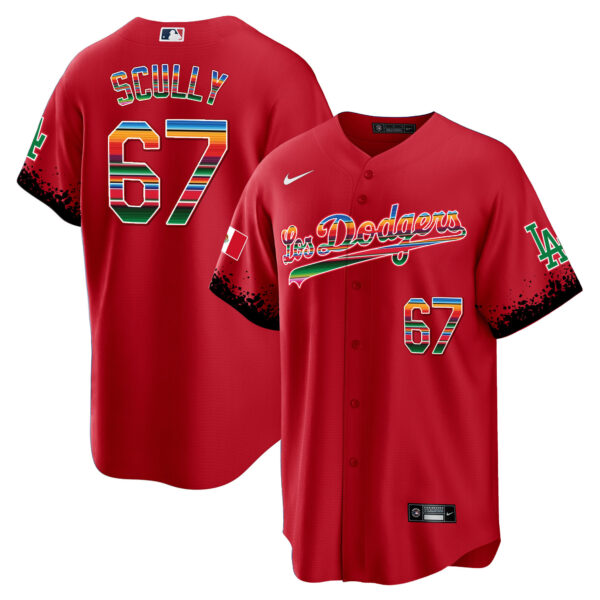 Men's Dodgers Mexico Cool Base City Connect Limited Jersey - All Stitched - Image 44