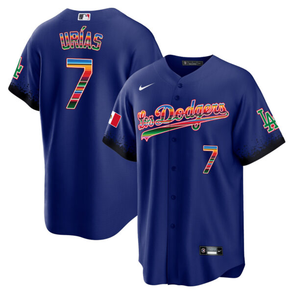 Men's Dodgers Mexico Cool Base City Connect Limited Jersey - All Stitched - Image 15