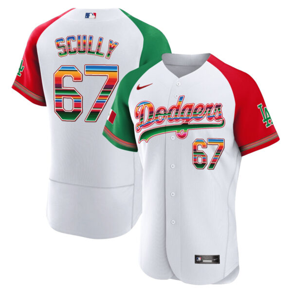 Men's Dodgers Mexico Flex Base Limited Jersey - All Stitched - Image 36