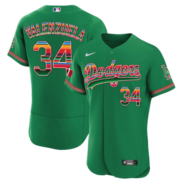 Men's Dodgers Mexico Flex Base Limited Jersey - All Stitched - Image 25