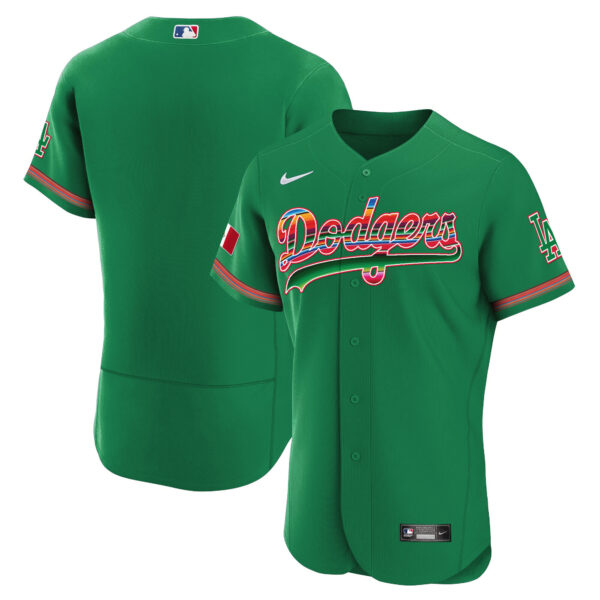 Men's Dodgers Mexico Flex Base Limited Jersey - All Stitched - Image 32