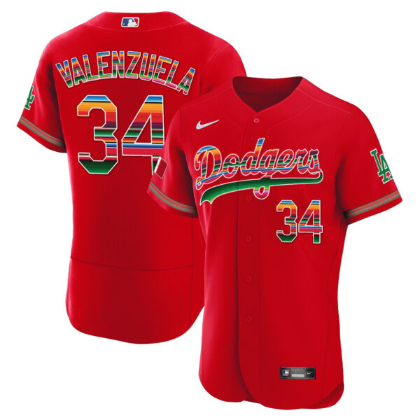 Men's Dodgers Mexico Flex Base Limited Jersey - All Stitched - Image 41