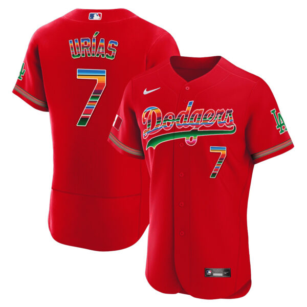 Men's Dodgers Mexico Flex Base Limited Jersey - All Stitched - Image 47