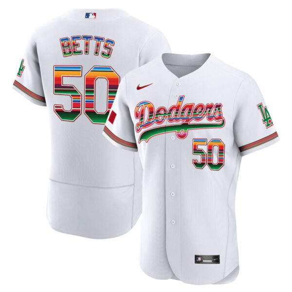 Men's Dodgers Mexico Flex Base Limited Jersey - All Stitched - Image 3
