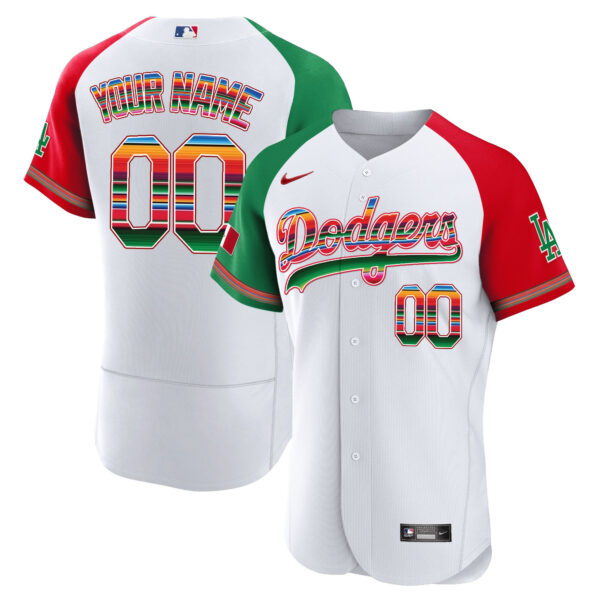 Dodgers Mexico Flex Base Limited Custom Jersey - All Stitched - Image 4