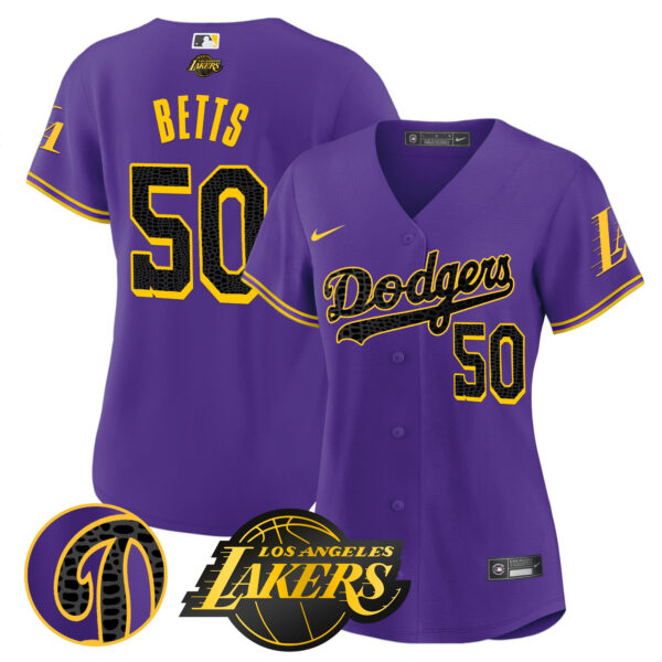 Women's Dodgers Cool Base Mamba Jersey - All Stitched - Image 34