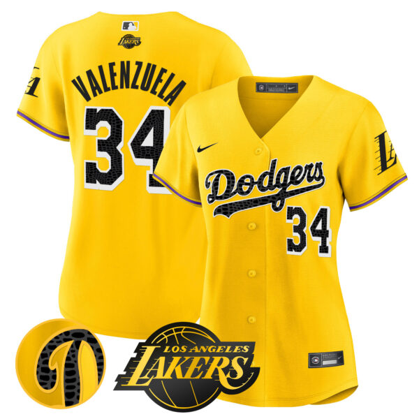 Women's Dodgers Cool Base Mamba Jersey - All Stitched - Image 31