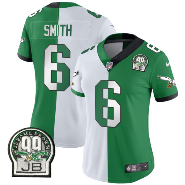 Women's Eagles Jerome Brown Retired Patch Gold & Kelly Jersey - All Stitched - Image 29