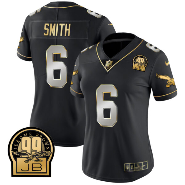Women's Eagles Jerome Brown Retired Patch Gold & Kelly Jersey - All Stitched - Image 38