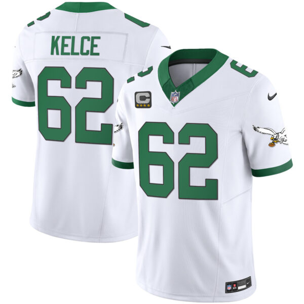 Men's Eagles Throwback Kelly Vapor Limited Jersey - All Stitched - Image 8