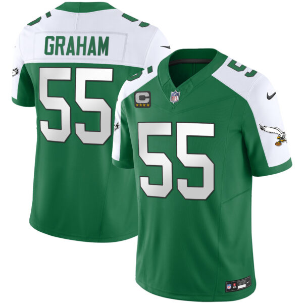 Men's Eagles Throwback Kelly Vapor Limited Jersey - All Stitched - Image 50