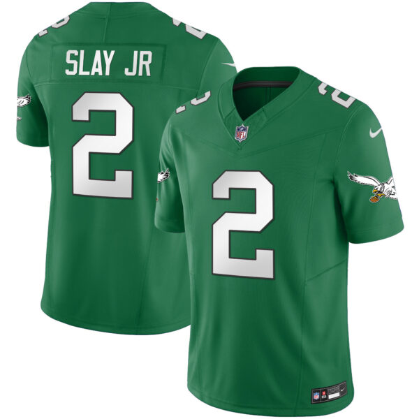 Men's Eagles Throwback Kelly Vapor Limited Jersey - All Stitched - Image 18