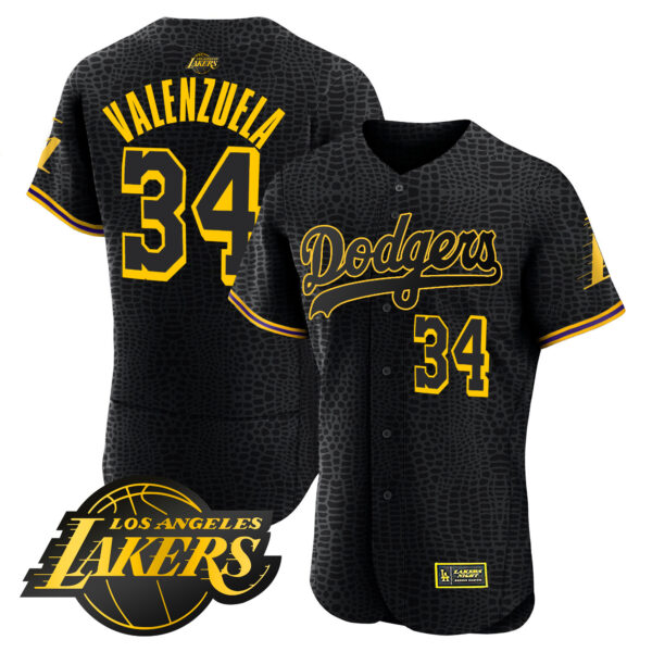 Men's Dodgers Flex Base Mamba Jersey - All Stitched - Image 5