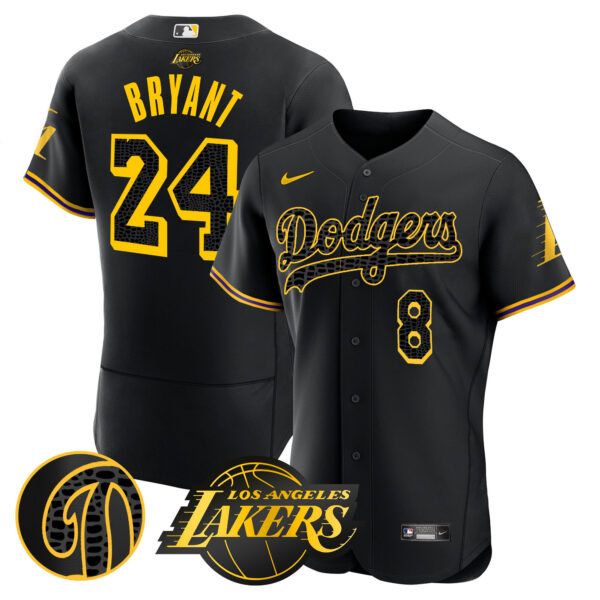 Men's Dodgers Flex Base Mamba Jersey - All Stitched - Image 41