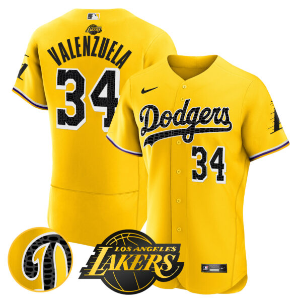 Men's Dodgers Flex Base Mamba Jersey - All Stitched - Image 29