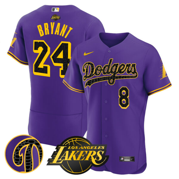 Men's Dodgers Flex Base Mamba Jersey - All Stitched - Image 33