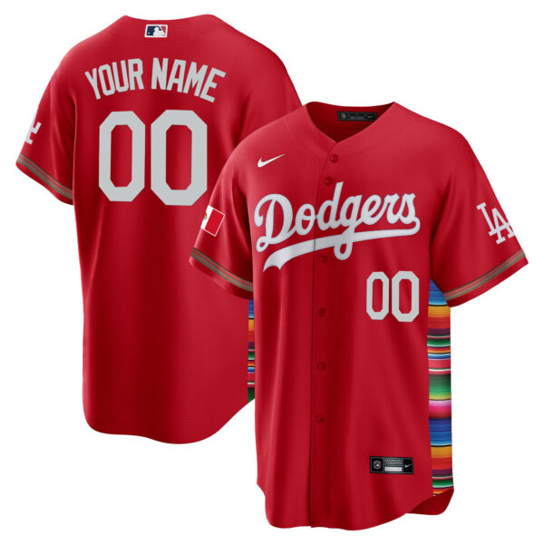 Dodgers Mexico Cool Base Limited Custom Jersey V2 - All Stitched - Image 6