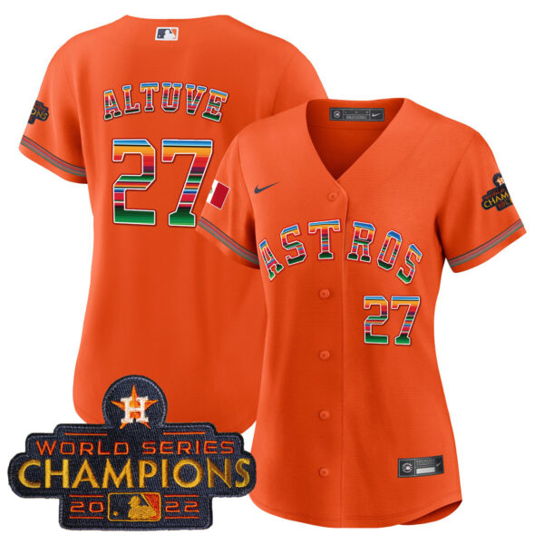 Women's Astros Mexico Baseball Limited Jersey - All Stitched - Image 11