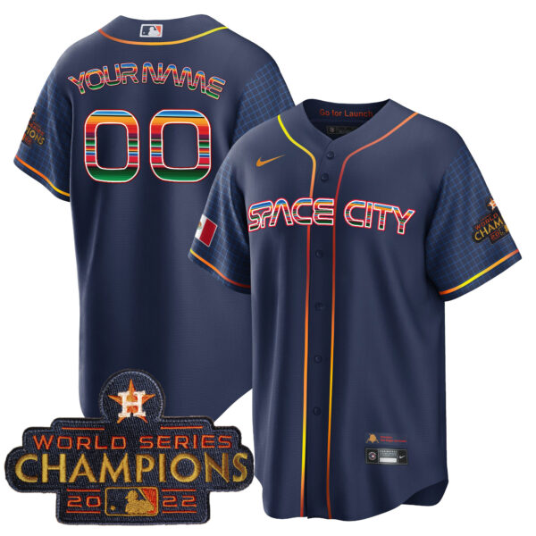Astros Space City Mexico Cool Base Custom Jersey - All Stitched - Image 2