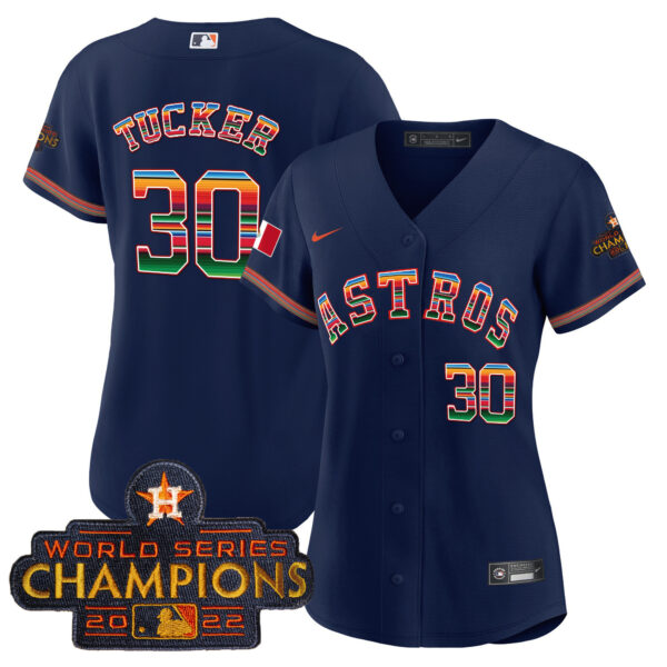Women's Astros Mexico Baseball Limited Jersey V2 - All Stitched - Image 6
