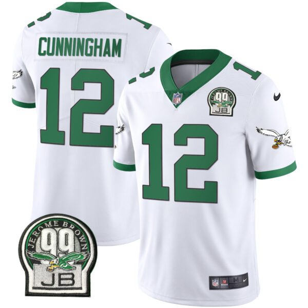 Men's Eagles Jerome Brown Retired Patch Gold & Kelly Jersey - All Stitched - Image 3