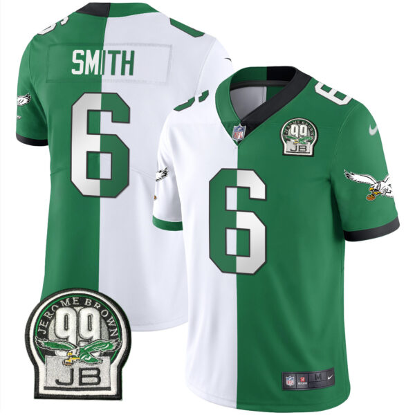 Men's Eagles Jerome Brown Retired Patch Gold & Kelly Jersey - All Stitched - Image 32