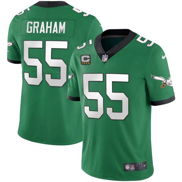 Men's Eagles Kelly Green Gold Jersey - All Stitched - Image 31