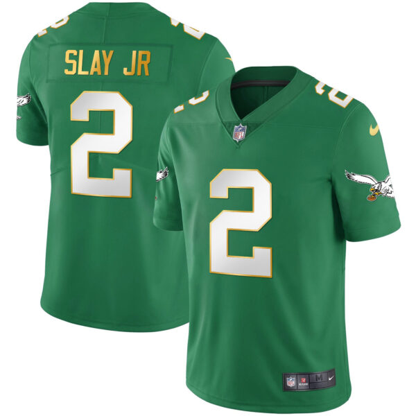 Men's Eagles Kelly Green Gold Jersey - All Stitched - Image 26
