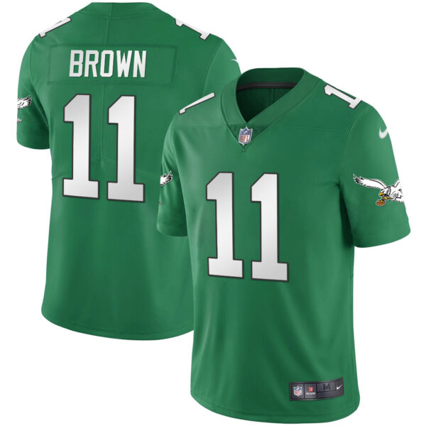 Men's Eagles Kelly Green Gold Jersey - All Stitched - Image 6
