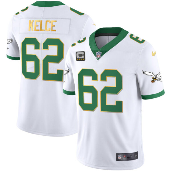 Men's Eagles Kelly Green Gold Jersey - All Stitched - Image 61
