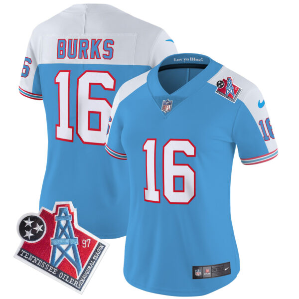 Women's Titans 1997 Throwback Limited Vapor Jersey - All Stitched - Image 24