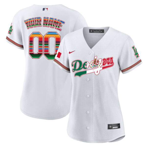 Dodgers Mexico Cool Base Limited Custom Jersey V4 - All Stitched - Image 7