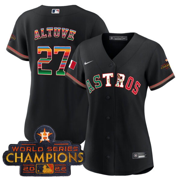 Women's Astros Mexico Baseball Limited Jersey V3 - All Stitched - Image 3