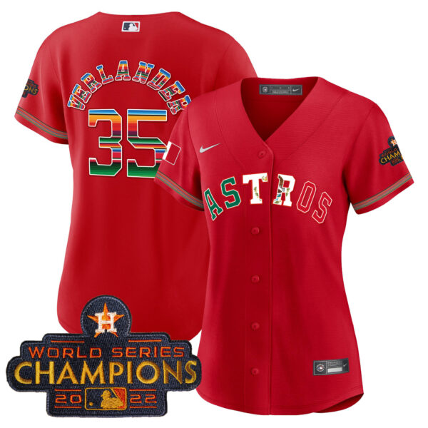 Women's Astros Mexico Baseball Limited Jersey V3 - All Stitched - Image 37