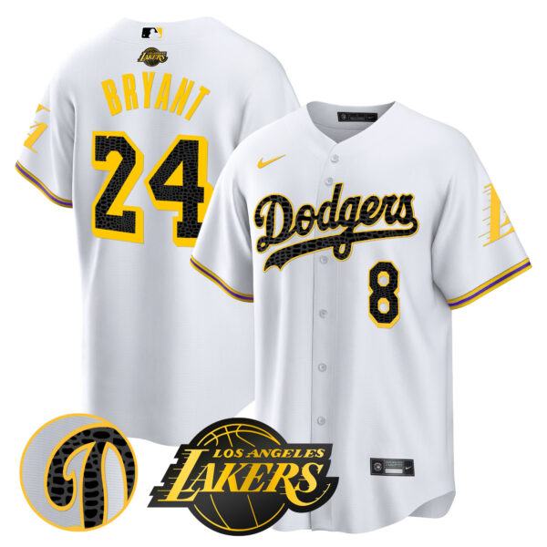 Men's Dodgers Cool Base Mamba Jersey V2 - All Stitched - Image 9