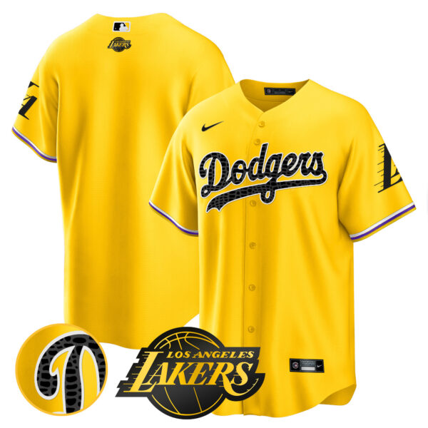 Men's Dodgers Cool Base Mamba Jersey V2 - All Stitched - Image 32