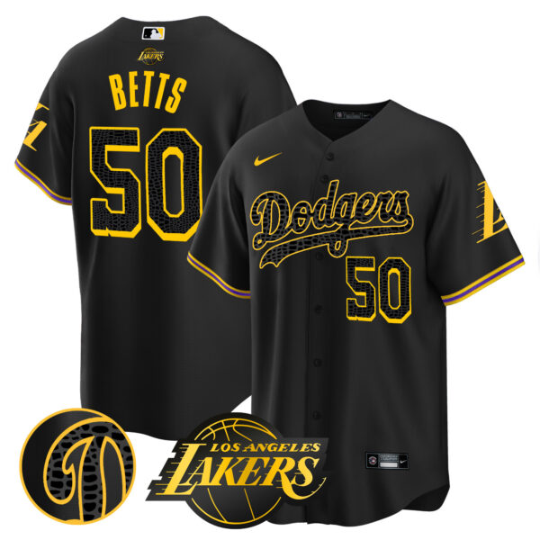 Men's Dodgers Cool Base Mamba Jersey V2 - All Stitched - Image 43