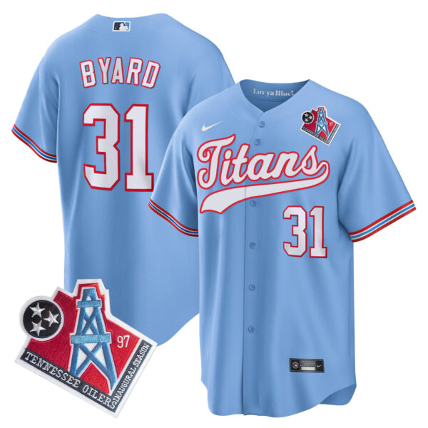 Men's Titans 1997 Throwback Limited Cool Base Jersey - All Stitched - Image 14