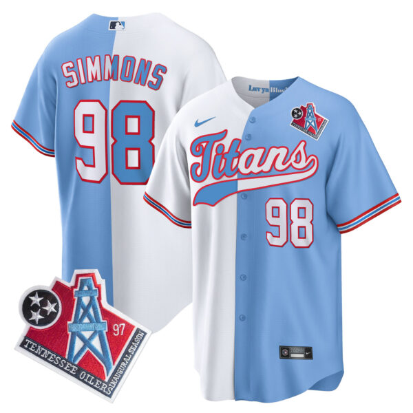 Men's Titans 1997 Throwback Limited Cool Base Jersey - All Stitched - Image 20