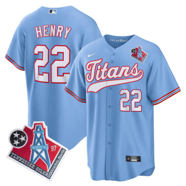 Men's Titans 1997 Throwback Limited Cool Base Jersey - All Stitched - Image 9